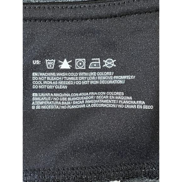 Reebok Leggings Womens Medium Black Gray Colorblock Athletic Workout Leggings - Picture 7 of 9